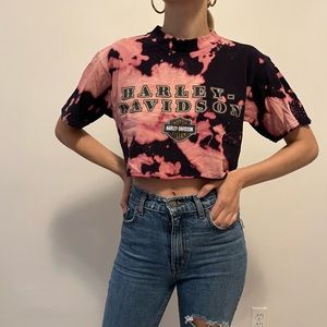 Vintage acid dye Harley Davidson t